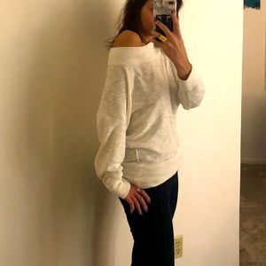 Comfy & sexy off-the-shoulder Free People sweater